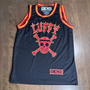 Ripple Junction One Piece Luffy Double-Sided Basketball Jersey Size L